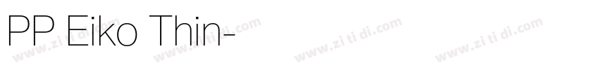 PP Eiko Thin字体转换